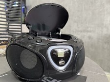 auna Roadie 10029814 CD/MP3 Boombox Bluetooth USB AM/FM Radio AC/DC Black