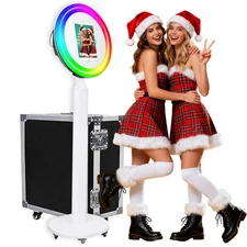 iPad Photo Booth Stand Shell Selfie Machine RGB Ring Light  for Party Wedding