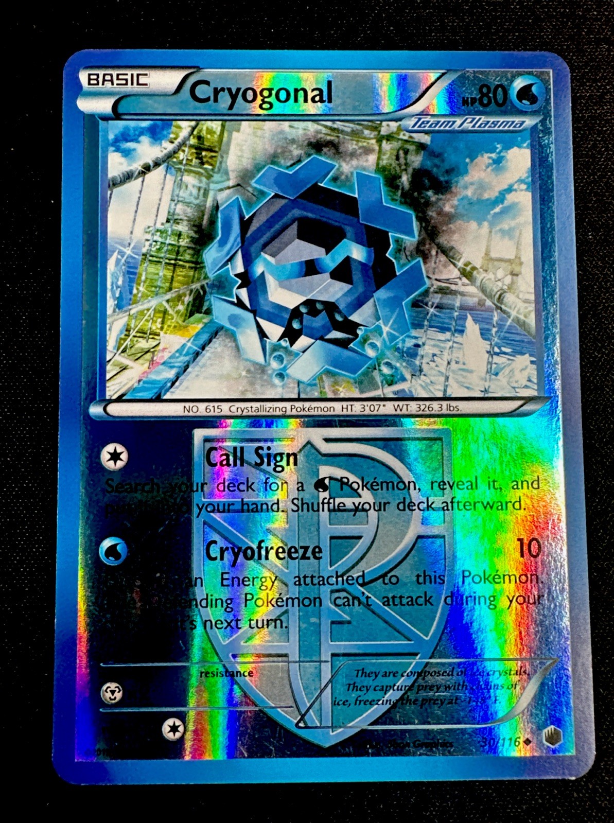 Cryogonal Plasma Freeze 30/116 LP Reverse Holo Uncommon 2013 Pokémon TCG