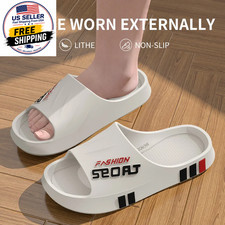Men'S Summer Thong Slippers Thick Bottom Anti-Slip Deodorant EVA Wear-Resistant