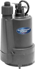 Sump Pumps 91330 1/3 HP Thermoplastic Submersible Utility Pump with 10ft Cord