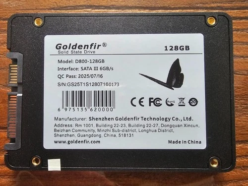 Neuf, Windows 11 Pro 22H2 disque dur interne 2.5 SSD 128 GB GOLDENFIR SATA III
