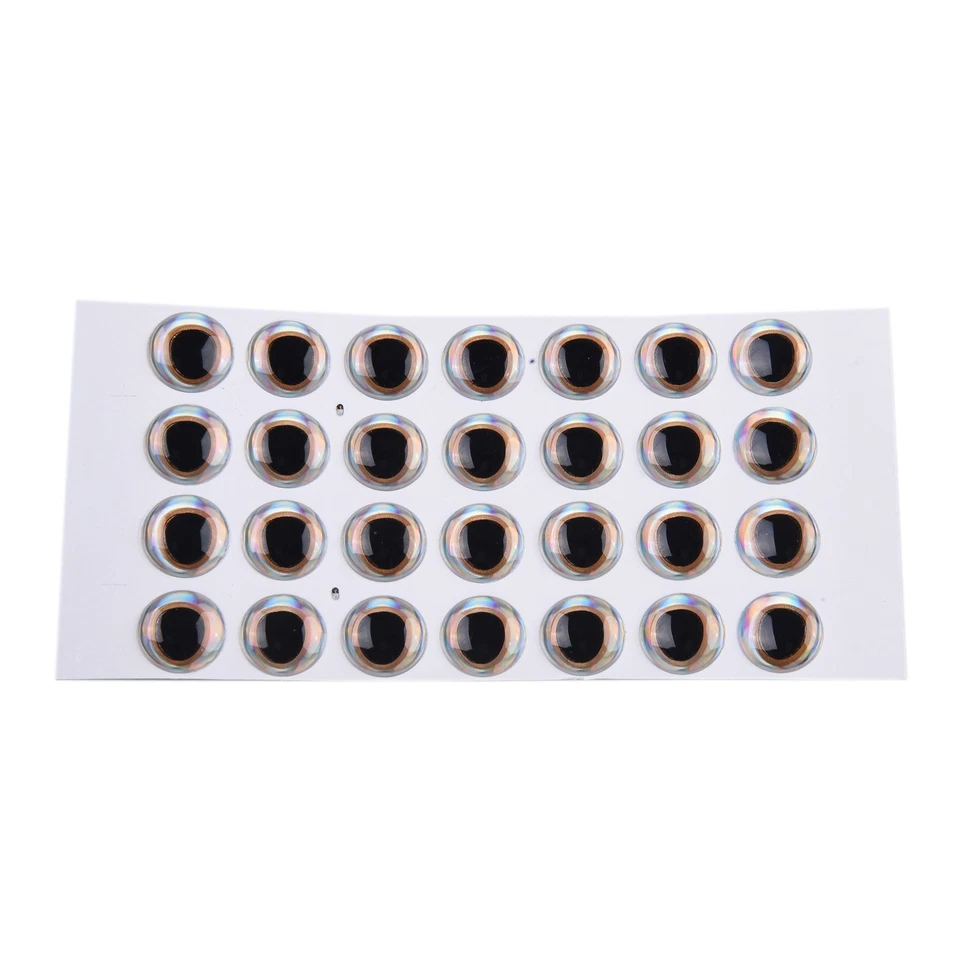 100pcs / Set Pesca Occhi for Esche Artificiali Adesivi 6/8/10/12mm Affronta - Immagine 3 di 4