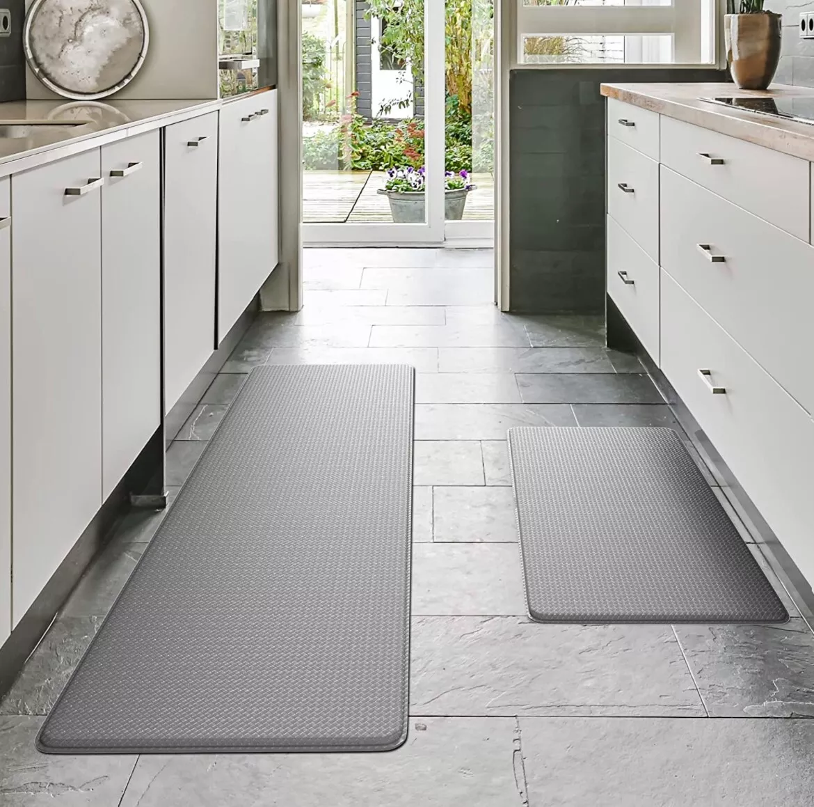 Homergy Anti Fatigue Kitchen Mats for Floor 2 Piece Set, Memory