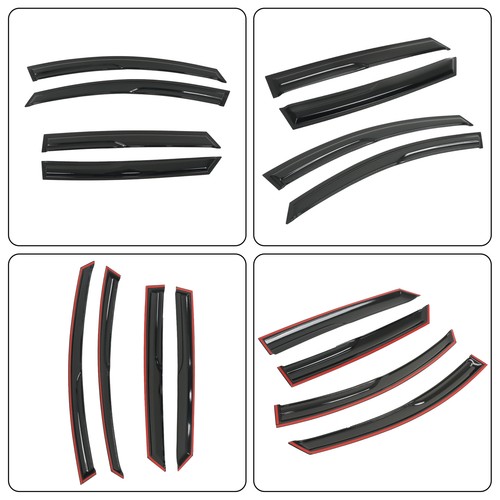 Fit For 2021-2024 Kia K5 Black Window Visor Sun Rain Guard Wind Deflector 4Pcs - Picture 9 of 11