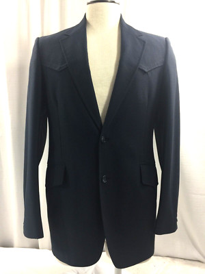 Vintage Grand Entry Western Wear Mens Blazer Navy Blue 2-Button Size 42