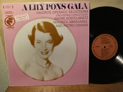 LILY PONS A Lily Pons Gala LP NM w/ Shrink, Columbia ODYSSEY Stereo S13 16 0270