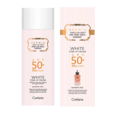 Coreana ORTHIA Rose 24K Gold White Tone Up Cream SPF50+PA++++, Korean Cosmetics