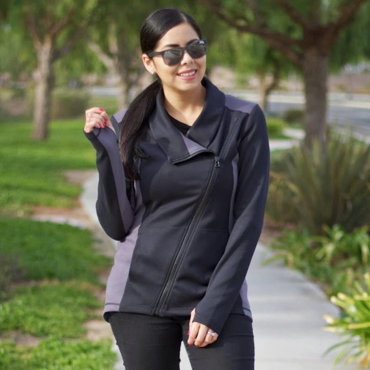 CABI Dash Tech Asymmetrical Jacket Black {XX26} | eBay
