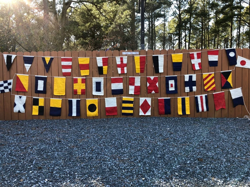 Juego de 40 Banderas Código Señal Náutica - Alta Calidad, Cosidas a Mano, Doble Cara  Foto 2 de 4