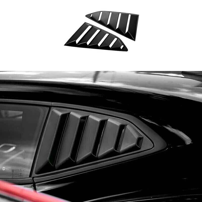 For Chevrolet Camaro Matte Black Side Vent Window Scoop Louver Cover Trim 16-21