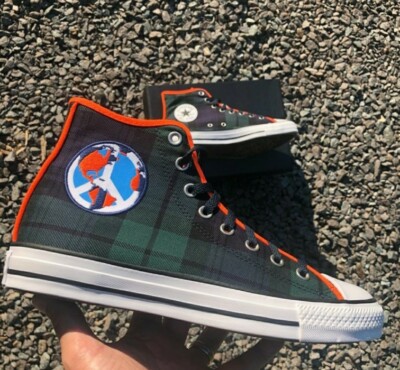 orange plaid converse