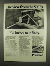 1976 Polaroid SX-70 Camera Ad - 10.4 inches to Infinity