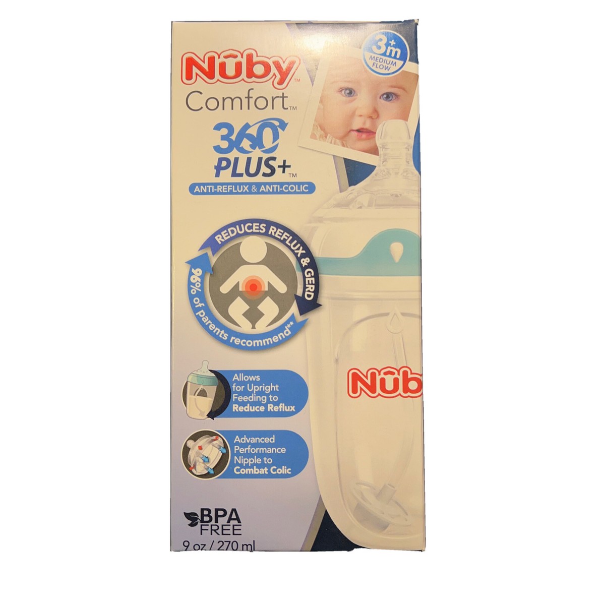 Comfort 360 Nuby Colic Bottles Feeding Nuby Comfort 360 Plus