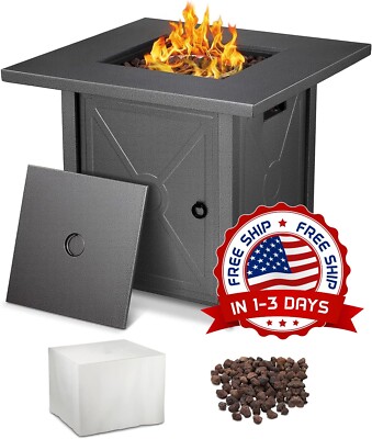 Mesa para fogón de propano con rejillas para lava tapa y cubierta para lluvia US
