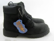 12907 Timberland 6 Inch Premium Boot Black Leather YOUTH  SIZE 6