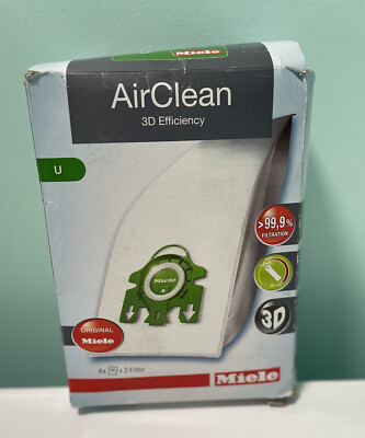 Miele Type U Vacuum Cleaner Airclean Bags Bags Filters Green
