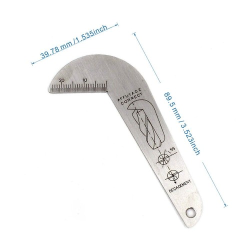 1* Sharpening Drill Bits Angle Gage Stainless Steel Measuring Tool Degree Silver - Picture 6 of 9