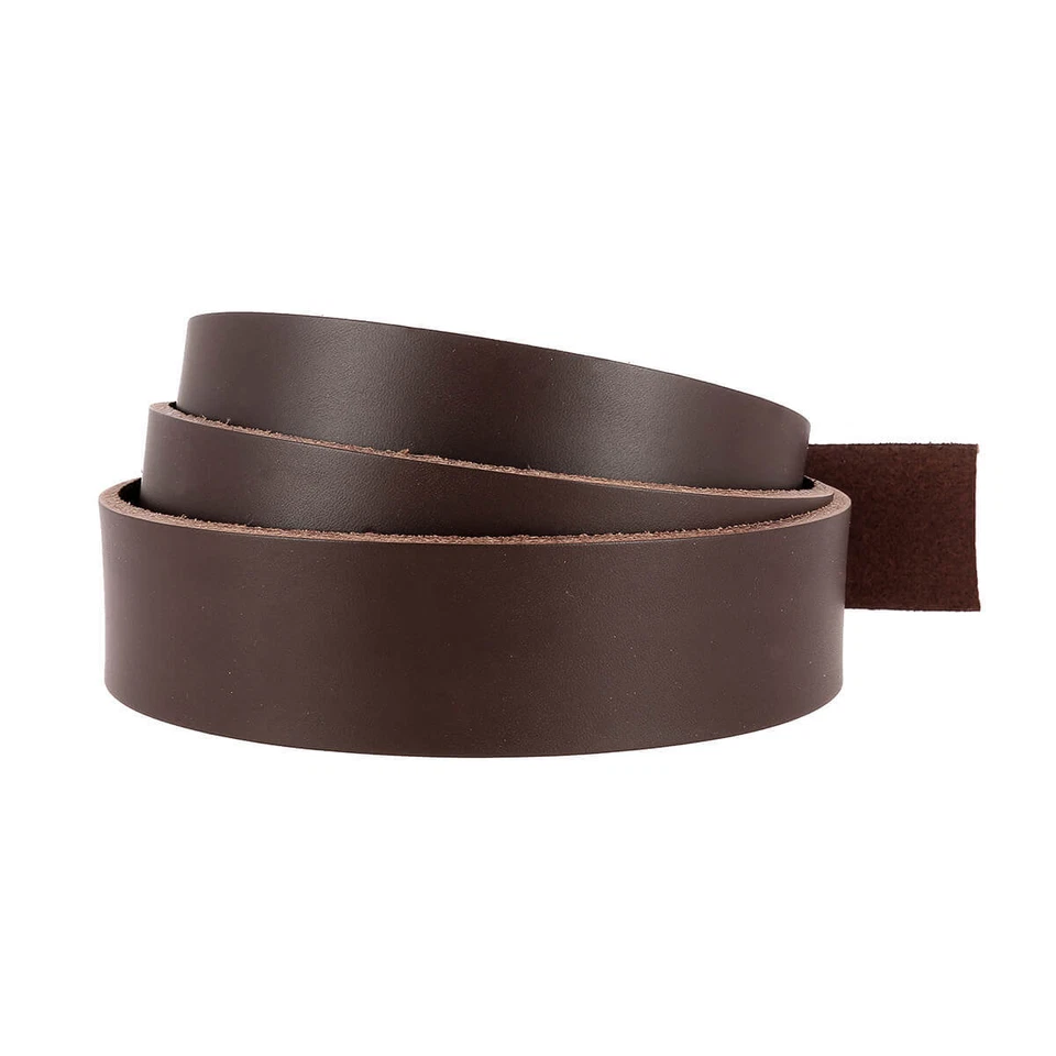 Lanière en cuir de collet tannage végétal - MARRON CHOCOLAT - Ép 3,4mm - Photo 1/4