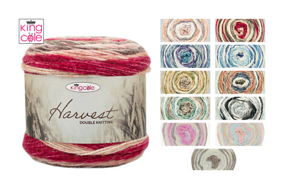 King Cole Harvest DK Doppelstrickwolle 150g Kugel alle Farben Acryl/Alpaka Mix