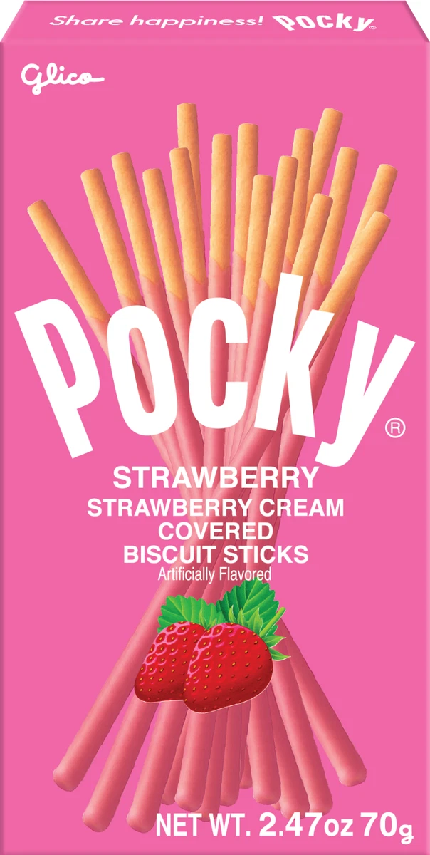 Pocky Strawberry - 2 Boxes 2.47oz Box - Strawberry Cream Biscuits - SHIPS  FREE