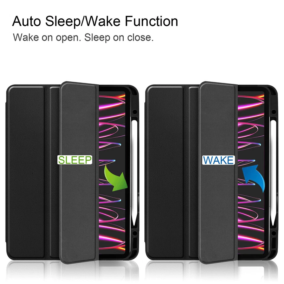 Case for iPad Pro 12.9-in (6th Generation) 2022 Folio Leather Stand Smart Cover - Image 3 of 4