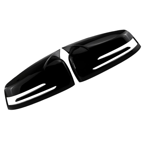 Side Black Wing Mirror Cover Caps For Mercedes C-Class W204 2008-2014 W212 W176 - Picture 5 of 8