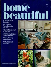 Australian Home Beautiful mag - November 1976 - includes Ronnie Burns article