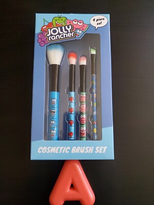 New! - Jolly Rancher - Cosmetic Brush Set - 4 Piece Set - Hershey Oficial Licens