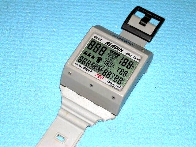 Tauchcomputer Uwatec Aladin Pro mit Displayschutz, Batterie neu 99%, §V3