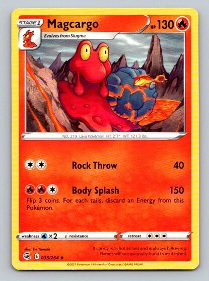 2021 Pokemon Card Fusion Strike Magcargo 35/264