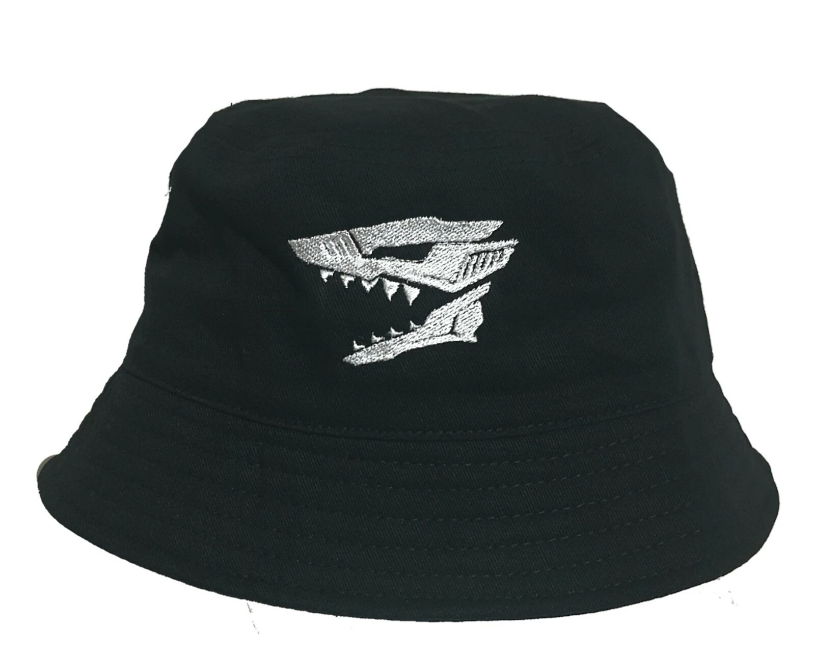 Zoids Berserk Style Embroidery Bucket Hat 100% COTTON Black