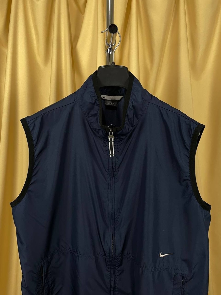 Nike nylon vintage Y2K vest mini swoosh XL size Navy Blue Nike nylon vintage Y2K vest mini swoosh XL size Navy Blue
