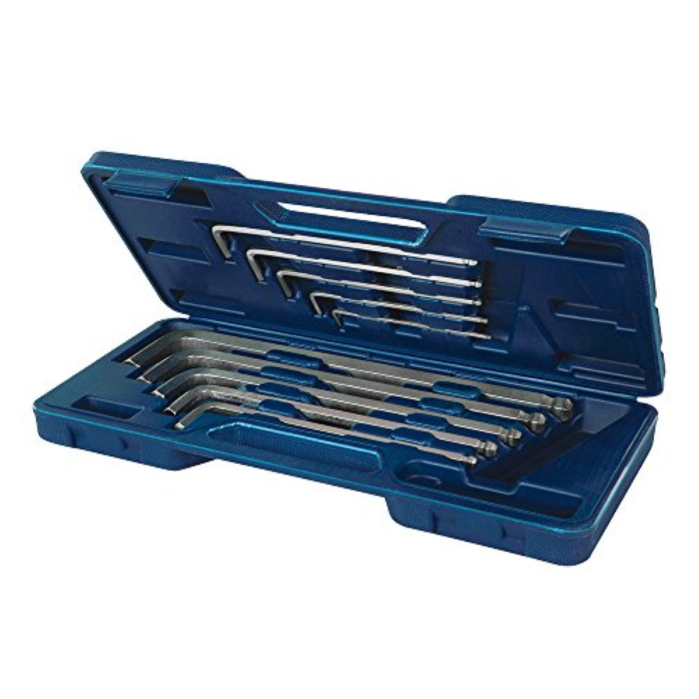Silverline Tools 250035 - Set di chiavi a sfera esagonali, 3-17 mm (10 pezzi)