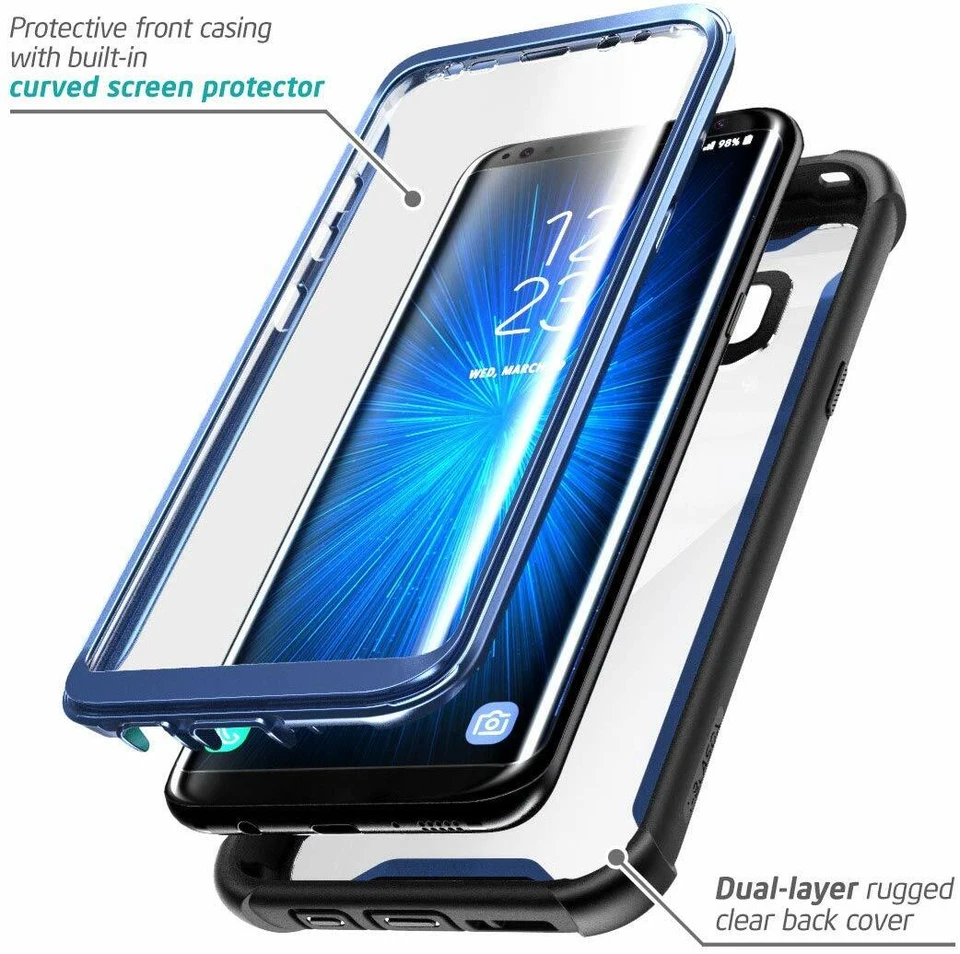i-Blason Para Samsung Galaxy S8+ Plus, Capa Protetora Transparente 360 Capa Completa com Tela - Imagem 2 de 4