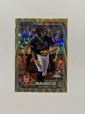 2024 Topps Chrome Update Ronny Mauricio Gold Raywave /50 w/ Base&XFractor
