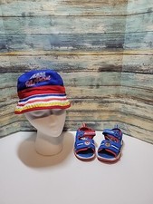 Paw Patrol Boys Light Up Sandals Reversible Hat, Blue, Marshall Chase, Size 8