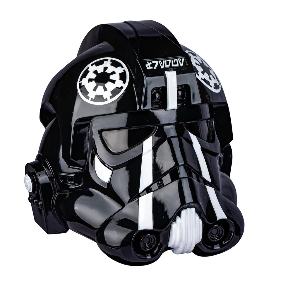 Capacete de piloto Star Wars Squadrons Tie Fighter cosplay adereço resina adulto Halloween - Imagem 4 de 4