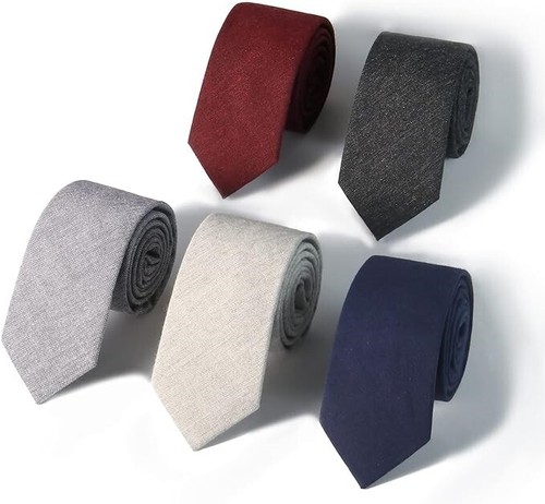 Set De Corbatas Para Hombre Algodón 5 PCS De Seda Moderno Bonitos Colores NUEVO. - Picture 6 of 8
