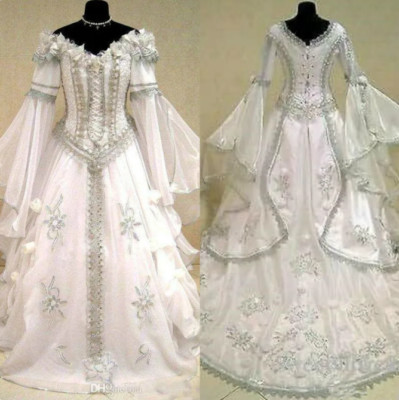 Medieval Wedding Dresses Witch Celtic Tudor Renaissance Costume Victorian Gothic