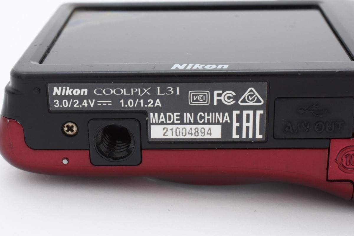 Nikon Coolpix L31 Red 20.1MP Compact Digital Camera 5x Optical