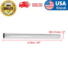 2 51mm 30 Long T304 Stainless Steel Straight Exhaust Pipe Tube Piping Tubing