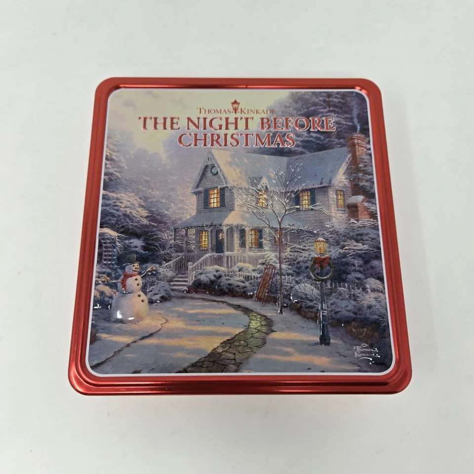 Thomas Kinkade The Night Before Christmas 2007 2 CD and DVD Tin 6 Postcards - Image 2 of 4