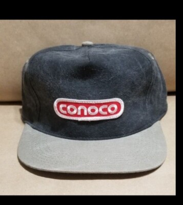 Vintage Conoco Hat Black Tan Cap