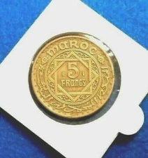 1945 Morocco 5 Francs 1365 - Beautiful Coins - See Pictures