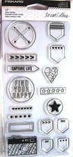 Capture Life Fiskars Clear Acrylic Stamp Set by Teresa Collins NEW! 106010-1001