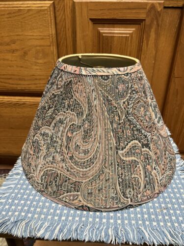 Robert Abbey Lamp Shade 6.25” 14.25” 8.5” Tall Floral Flower Pastel - Picture 1 of 7