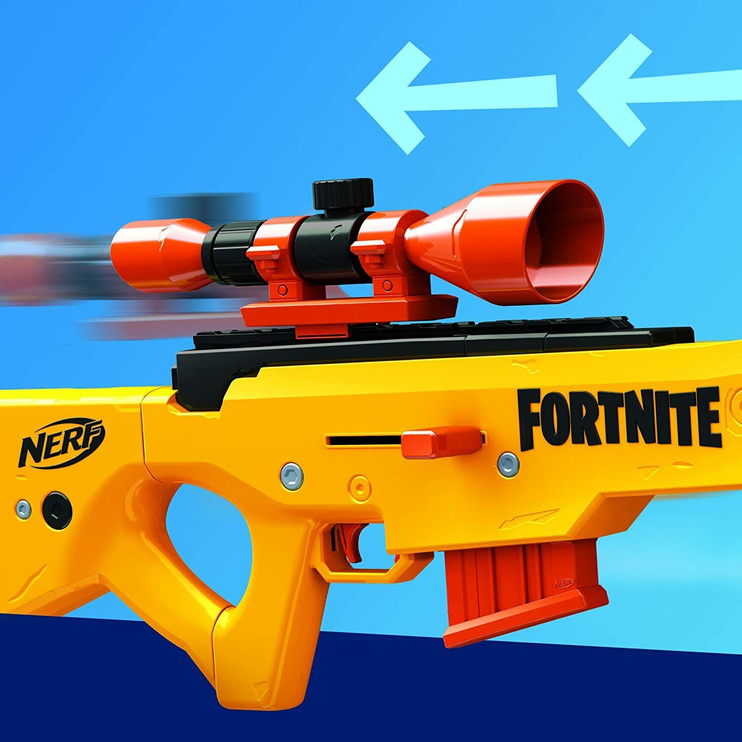 NERF Fortnite BASR-L Bolt Action, Clip Fed Blaster -- Includes Removable  Scope, 6-Dart Clip and 12 Official NERF Elite Darts