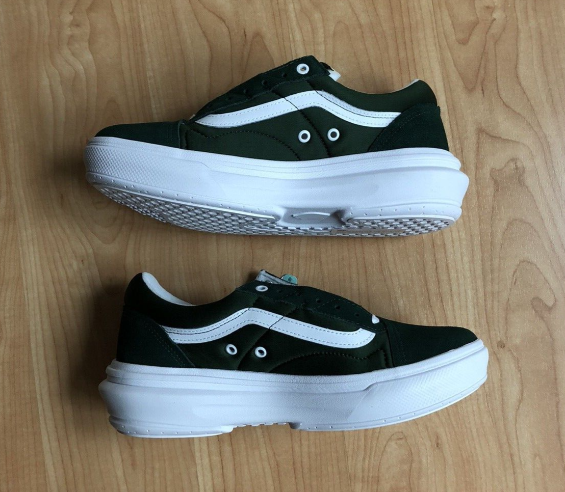 Vans OTW Old Skool Over CC Green White Skate Shoes VN0A7Q5EDGY Men Sz 10 Chunky Vans Men Old Skool Overt CC Dark Green White VN0A7Q5EDGY  main image 4