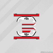 CL Kart (Charles Leclerc) STYLE IAME X30 HEAD STICKER KIT - KARTING  JakeDesigns